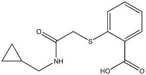 2-({[(cyclopropylmethyl)carbamoyl]methyl}sulfanyl)benzoic acid 구조식 이미지