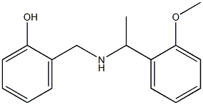 2-({[1-(2-methoxyphenyl)ethyl]amino}methyl)phenol 구조식 이미지