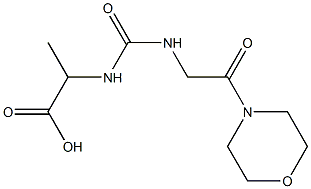 2-({[2-(morpholin-4-yl)-2-oxoethyl]carbamoyl}amino)propanoic acid 구조식 이미지