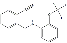 2-({[2-(trifluoromethoxy)phenyl]amino}methyl)benzonitrile Structure