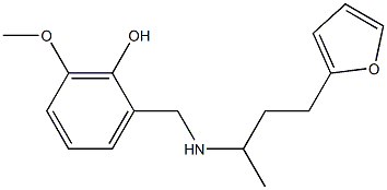 2-({[4-(furan-2-yl)butan-2-yl]amino}methyl)-6-methoxyphenol 구조식 이미지