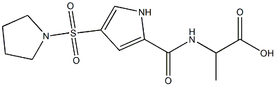 2-({[4-(pyrrolidin-1-ylsulfonyl)-1H-pyrrol-2-yl]carbonyl}amino)propanoic acid 구조식 이미지