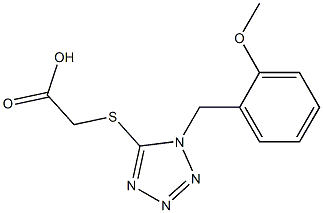 2-({1-[(2-methoxyphenyl)methyl]-1H-1,2,3,4-tetrazol-5-yl}sulfanyl)acetic acid Structure