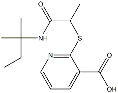 2-({1-[(2-methylbutan-2-yl)carbamoyl]ethyl}sulfanyl)pyridine-3-carboxylic acid Structure