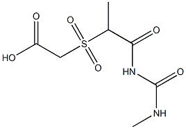 2-({1-[(methylcarbamoyl)amino]-1-oxopropane-2-}sulfonyl)acetic acid 구조식 이미지