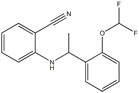 2-({1-[2-(difluoromethoxy)phenyl]ethyl}amino)benzonitrile Structure