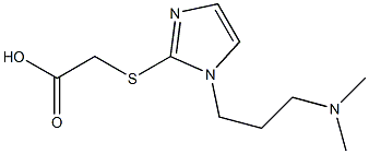 2-({1-[3-(dimethylamino)propyl]-1H-imidazol-2-yl}sulfanyl)acetic acid Structure