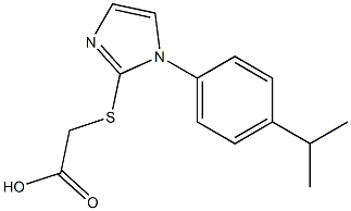 2-({1-[4-(propan-2-yl)phenyl]-1H-imidazol-2-yl}sulfanyl)acetic acid Structure