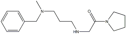 2-({3-[benzyl(methyl)amino]propyl}amino)-1-(pyrrolidin-1-yl)ethan-1-one 구조식 이미지