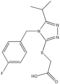 2-({4-[(4-fluorophenyl)methyl]-5-(propan-2-yl)-4H-1,2,4-triazol-3-yl}sulfanyl)acetic acid Structure