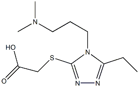 2-({4-[3-(dimethylamino)propyl]-5-ethyl-4H-1,2,4-triazol-3-yl}sulfanyl)acetic acid 구조식 이미지