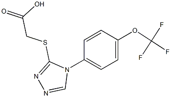 2-({4-[4-(trifluoromethoxy)phenyl]-4H-1,2,4-triazol-3-yl}sulfanyl)acetic acid 구조식 이미지