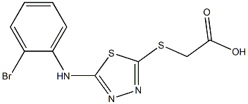 2-({5-[(2-bromophenyl)amino]-1,3,4-thiadiazol-2-yl}sulfanyl)acetic acid Structure
