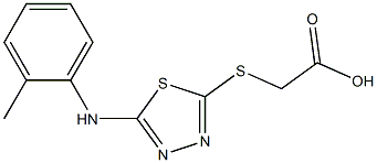 2-({5-[(2-methylphenyl)amino]-1,3,4-thiadiazol-2-yl}sulfanyl)acetic acid 구조식 이미지