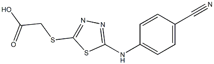 2-({5-[(4-cyanophenyl)amino]-1,3,4-thiadiazol-2-yl}sulfanyl)acetic acid Structure