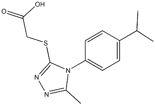 2-({5-methyl-4-[4-(propan-2-yl)phenyl]-4H-1,2,4-triazol-3-yl}sulfanyl)acetic acid Structure