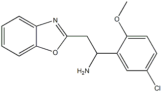 2-(1,3-benzoxazol-2-yl)-1-(5-chloro-2-methoxyphenyl)ethan-1-amine 구조식 이미지