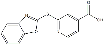 2-(1,3-benzoxazol-2-ylsulfanyl)pyridine-4-carboxylic acid Structure