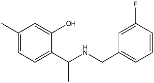 2-(1-{[(3-fluorophenyl)methyl]amino}ethyl)-5-methylphenol 구조식 이미지