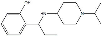 2-(1-{[1-(propan-2-yl)piperidin-4-yl]amino}propyl)phenol Structure