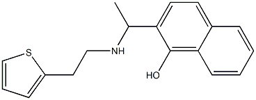 2-(1-{[2-(thiophen-2-yl)ethyl]amino}ethyl)naphthalen-1-ol 구조식 이미지