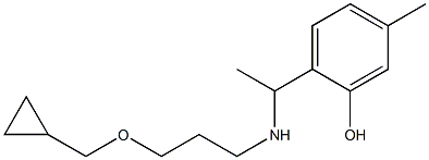 2-(1-{[3-(cyclopropylmethoxy)propyl]amino}ethyl)-5-methylphenol 구조식 이미지