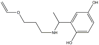 2-(1-{[3-(ethenyloxy)propyl]amino}ethyl)benzene-1,4-diol 구조식 이미지