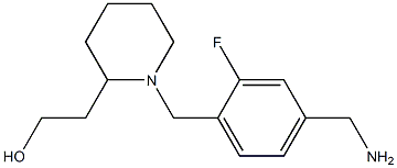 2-(1-{[4-(aminomethyl)-2-fluorophenyl]methyl}piperidin-2-yl)ethan-1-ol Structure