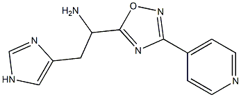 2-(1H-imidazol-4-yl)-1-[3-(pyridin-4-yl)-1,2,4-oxadiazol-5-yl]ethan-1-amine 구조식 이미지