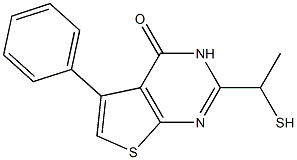 2-(1-mercaptoethyl)-5-phenylthieno[2,3-d]pyrimidin-4(3H)-one Structure