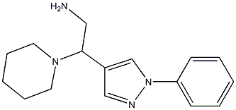 2-(1-phenyl-1H-pyrazol-4-yl)-2-piperidin-1-ylethanamine Structure