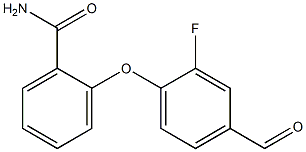 2-(2-fluoro-4-formylphenoxy)benzamide 구조식 이미지