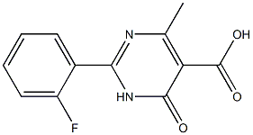 2-(2-fluorophenyl)-4-methyl-6-oxo-1,6-dihydropyrimidine-5-carboxylic acid 구조식 이미지