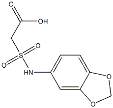 2-(2H-1,3-benzodioxol-5-ylsulfamoyl)acetic acid Structure