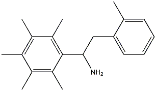 2-(2-methylphenyl)-1-(2,3,4,5,6-pentamethylphenyl)ethan-1-amine 구조식 이미지