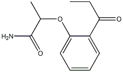 2-(2-propanoylphenoxy)propanamide Structure