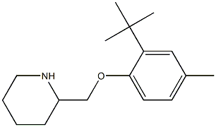 2-(2-tert-butyl-4-methylphenoxymethyl)piperidine Structure