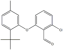 2-(2-tert-butyl-5-methylphenoxy)-6-chlorobenzaldehyde 구조식 이미지