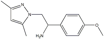 2-(3,5-dimethyl-1H-pyrazol-1-yl)-1-(4-methoxyphenyl)ethanamine 구조식 이미지