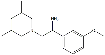 2-(3,5-Dimethyl-piperidin-1-yl)-1-(3-methoxy-phenyl)-ethylamine 구조식 이미지