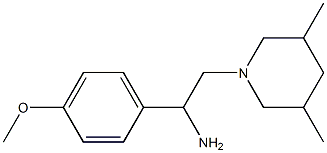 2-(3,5-dimethylpiperidin-1-yl)-1-(4-methoxyphenyl)ethanamine Structure