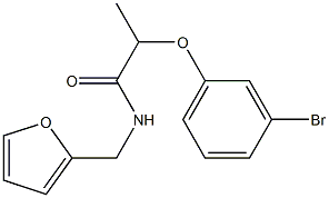 2-(3-bromophenoxy)-N-(furan-2-ylmethyl)propanamide Structure
