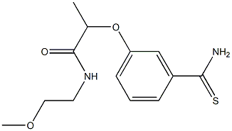 2-(3-carbamothioylphenoxy)-N-(2-methoxyethyl)propanamide 구조식 이미지