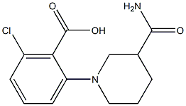 2-(3-carbamoylpiperidin-1-yl)-6-chlorobenzoic acid Structure