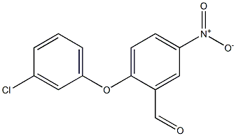 2-(3-chlorophenoxy)-5-nitrobenzaldehyde Structure