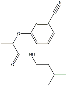 2-(3-cyanophenoxy)-N-(3-methylbutyl)propanamide 구조식 이미지