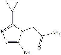 2-(3-cyclopropyl-5-sulfanyl-4H-1,2,4-triazol-4-yl)acetamide 구조식 이미지