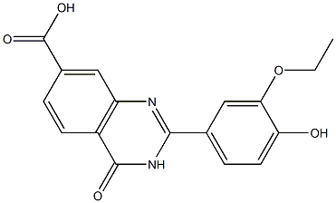2-(3-ethoxy-4-hydroxyphenyl)-4-oxo-3,4-dihydroquinazoline-7-carboxylic acid 구조식 이미지