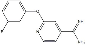 2-(3-fluorophenoxy)pyridine-4-carboximidamide Structure