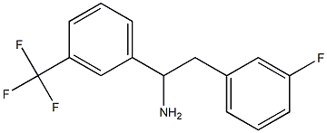 2-(3-fluorophenyl)-1-[3-(trifluoromethyl)phenyl]ethan-1-amine 구조식 이미지